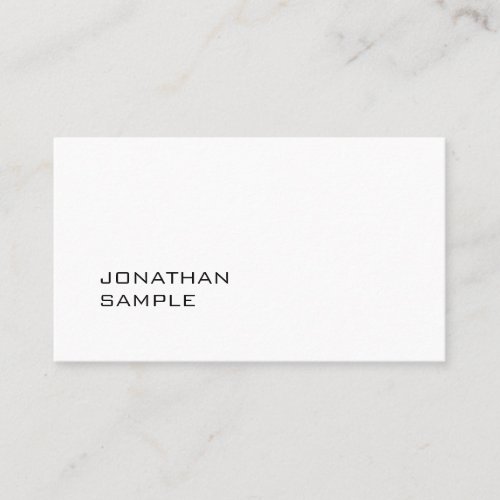 Modern Elegant Design Minimalistic Plain Trendy Business Card