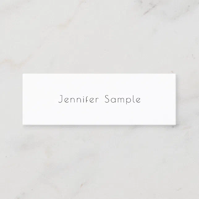 Modern Elegant Design Minimalistic Plain Trendy Mini Business Card | Zazzle