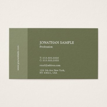 Modern Elegant Design Plain Green Trendy Luxe Business Card Modern Elegant Design Plain Green Trendy Luxe Business Card