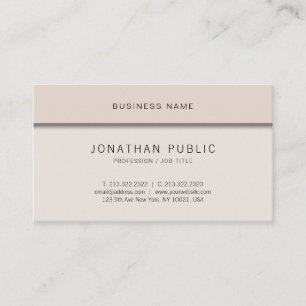 Modern Elegant Design Professional Creative Plain Business Card