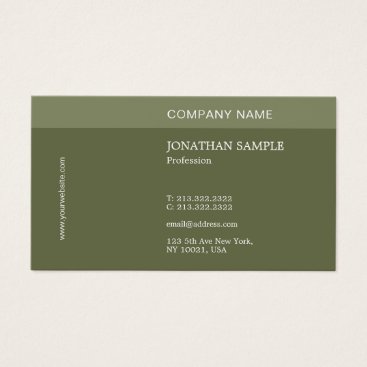 Modern Elegant Design Professional Plain Green Business Card Modern Elegant Design Professional Plain Green Business Card