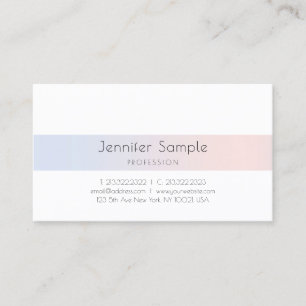 Modern Elegant Design Professional Simple Plain Business Card