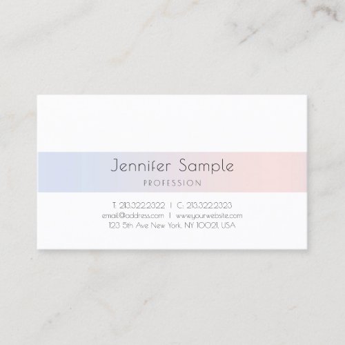 Modern Elegant Design Professional Simple Plain Business Card
