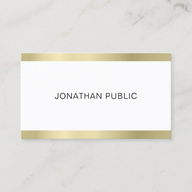 Modern Elegant Design Professional Sleek Plain Business Card (Front)