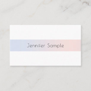 Modern Elegant Design Professional Sleek Plain Business Card