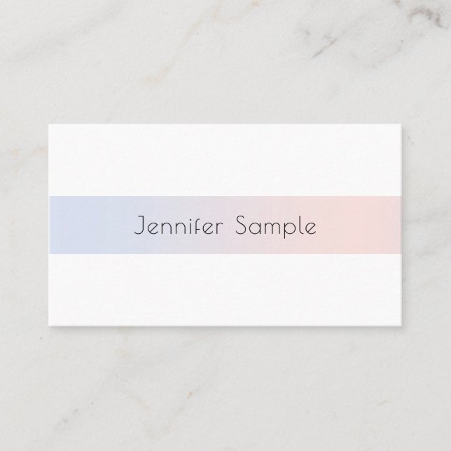 Modern Elegant Design Professional Sleek Plain Business Card (Front)