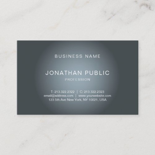 Modern Elegant Design Professional Trendy Plain Business Card
