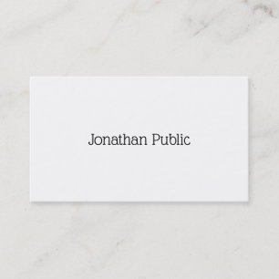 Modern Elegant Design Simple Professional Plain Business Card