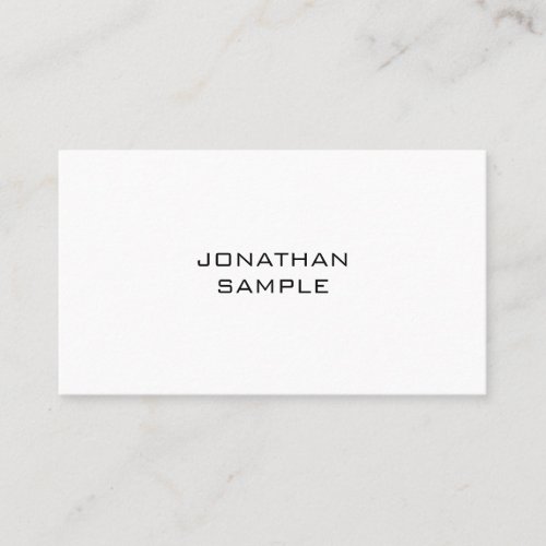 Modern Elegant Design Sleek Plain Professional Business Card