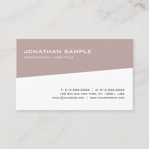Modern Elegant Design Trendy Minimalist Template Business Card