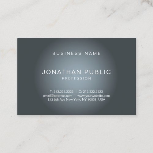 Modern Elegant Design Trendy Plain Professional Business Card