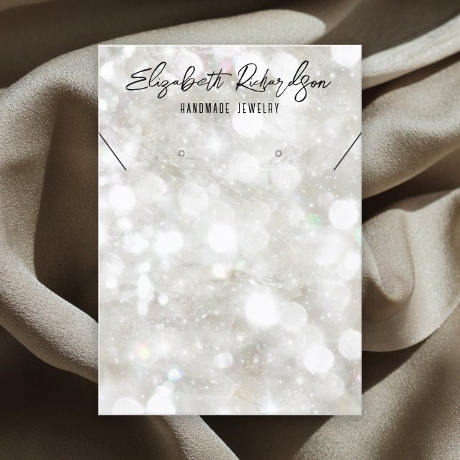 Modern Elegant Diamond Crystal Jewelry Display Business Card (Creator Uploaded)