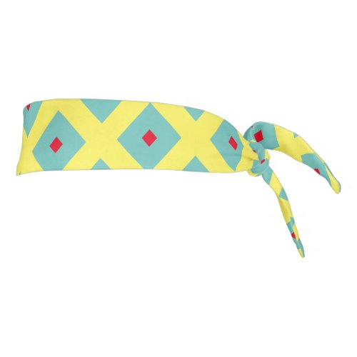 Modern elegant diamonds  pattern yellow blue cute  tie headband