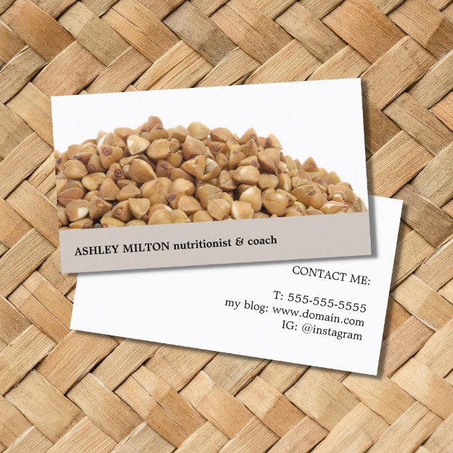 Modern Elegant Dietitian Nutritionist Coach Business Card (Creator Uploaded)