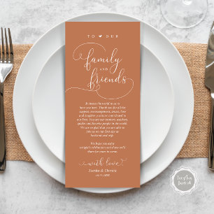 Modern Elegant Dinner Place Setting Thank You Card
