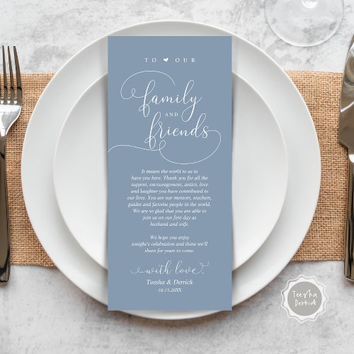 Modern Elegant Dinner Place Setting Thank You Card