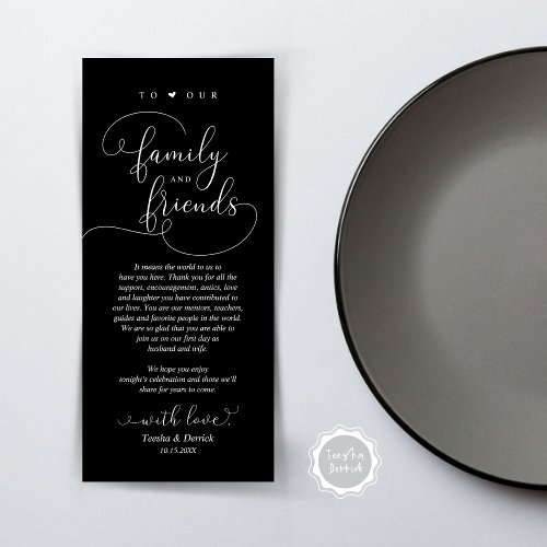 Modern Elegant Dinner Place Setting Thank You Card