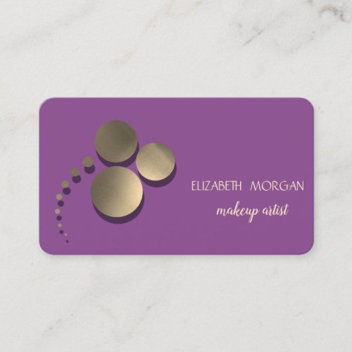 Modern ElegantDotsMakeup Artist Business Card