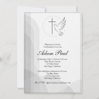 Modern Elegant Dove Confirmation Invitation