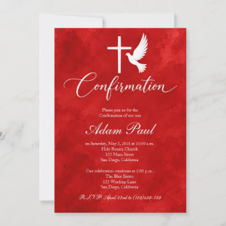 Modern Elegant Dove Confirmation Invitation