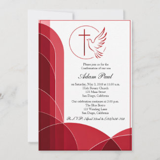 Modern Elegant Dove Confirmation Invitation