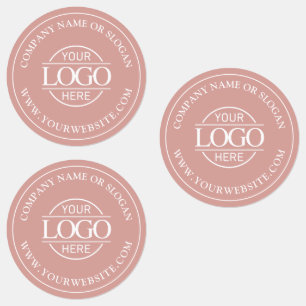 Modern Elegant Dusty Rose Business Logo Labels
