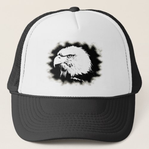 Modern Elegant Eagle Head Pop Art Template Trucker Hat