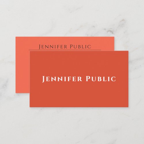 Modern Elegant Earth Colors Personalized Template Business Card