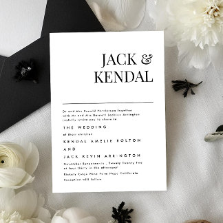 Modern Elegant | Editable Names Wedding Invitation
