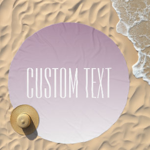 Modern Elegant Editable Text & Ombre Color Beach Towel
