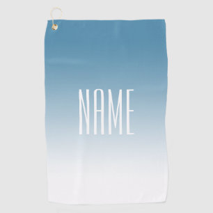 Modern Elegant Editable Text & Ombre Color Golf Towel