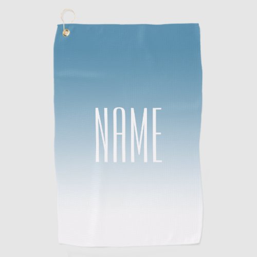 Modern Elegant Editable Text  Ombre Color Golf Towel