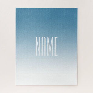 Modern Elegant Editable Text & Ombre Color Jigsaw Puzzle