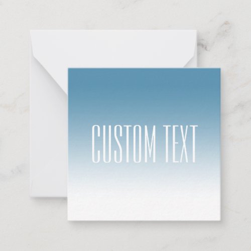 Modern Elegant Editable Text  Ombre Color Note Card