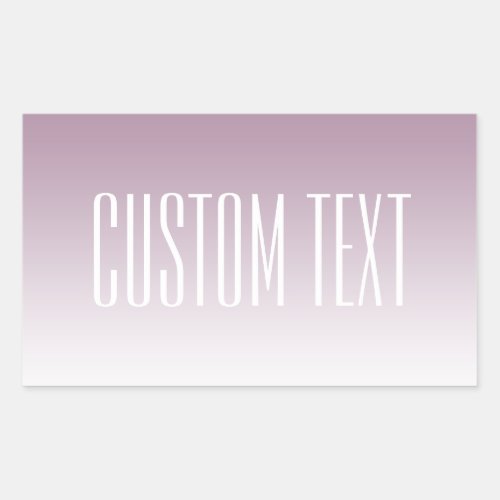 Modern Elegant Editable Text  Ombre Color Rectangular Sticker