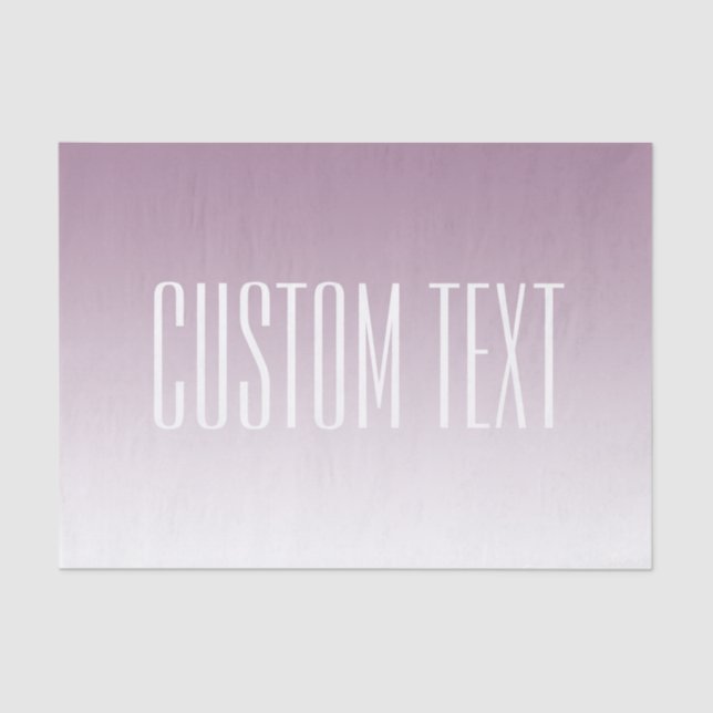 Modern Elegant Editable Text & Ombre Color Tissue Paper (Front)