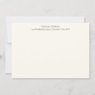 Modern Elegant Eggshell White Note