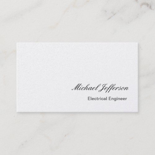 Modern Elegant Electrical Engineer Business Card