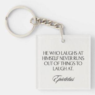 Modern Elegant Epictetus Stoic Chic Keychain