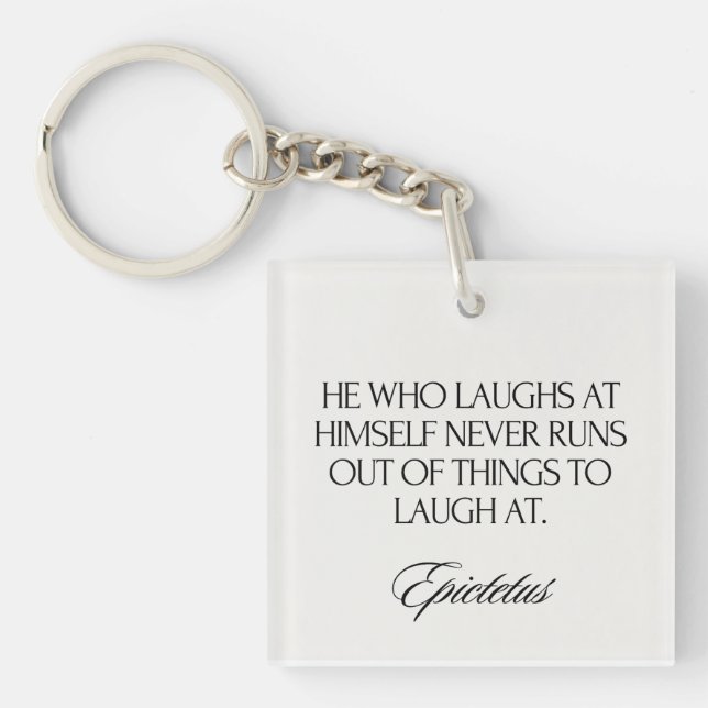 Modern Elegant Epictetus Stoic Chic Keychain (Front)