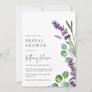 Modern Elegant Eucalyptus Bridal Shower Invitation