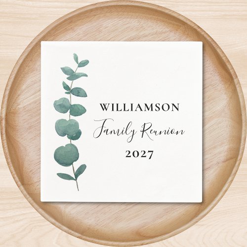 Modern Elegant Eucalyptus Family Reunion