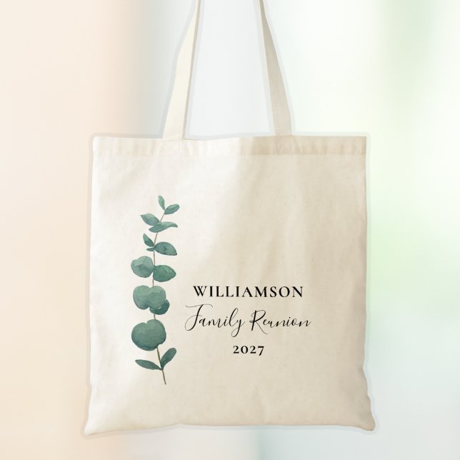 Modern Elegant Eucalyptus Family Reunion  Tote Bag (Creator Uploaded)