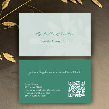 Modern Elegant Eucalyptus Green Beauty Consultant