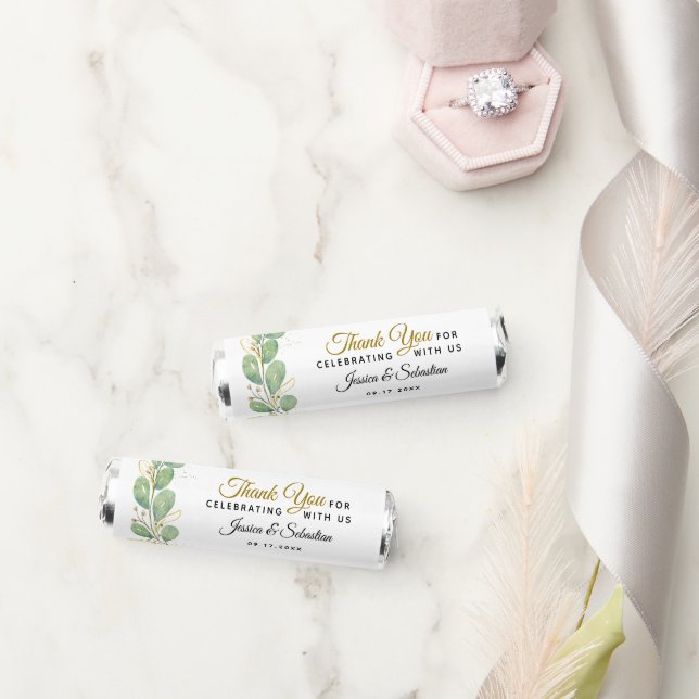 Modern Elegant Eucalyptus Greenery Wedding Breath Savers® Mints (Wedding)