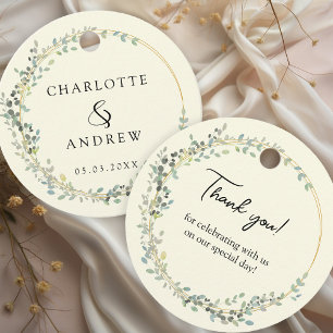 Modern Elegant Eucalyptus Wedding  Favor Tags