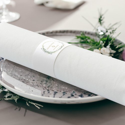 Modern elegant eucalyptus wedding  napkin bands