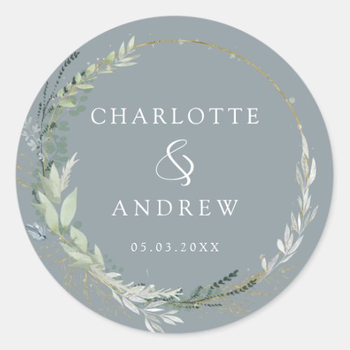 Modern elegant eucalyptus wedding Sticker