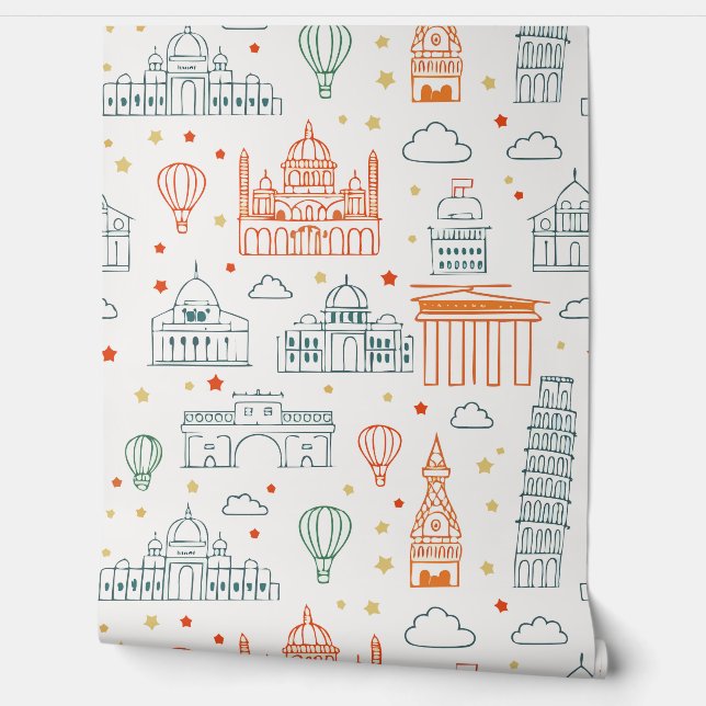 Modern elegant European monuments Wallpaper Wallpaper (Unrolling)