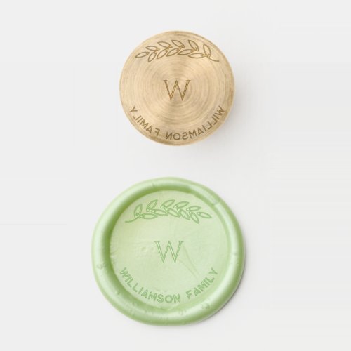 Modern Elegant Family Holidays Monogram  Wax Seal Stamp